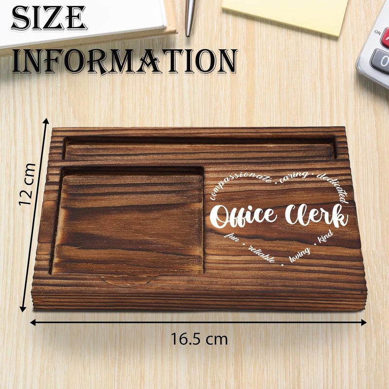 YODOCAMP Office Clerk Gift Sticky Note Holder, Office Clerk Appreciation Gift, Thank You Gifts for Admin Secretary Receptionist Office Staff, Assistant Gifts Self-Stick Note Pad Holders Desk Organizer TZP32 - Image 4